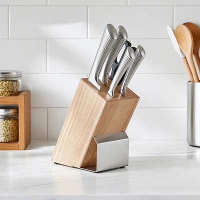 Gambar Culinart Maggie Pisau Dapur Dengan Block Penyimpanan Set 6 pcs - Mix