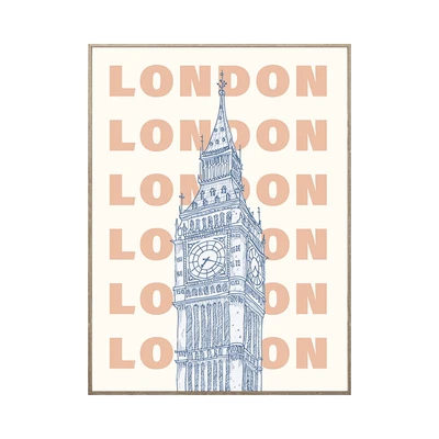 Gambar Informa Hiasan Dinding Kanvas Print London cm 45x60 - Mix