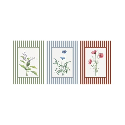 Gambar Informa Hiasan Dinding Kanvas Print Plants 30x40 cm Set 3 pcs - Mix
