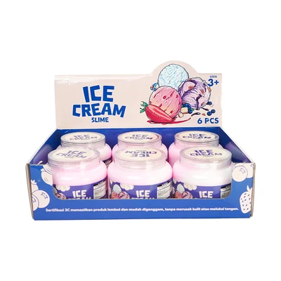 Gambar Kiddy Fun Slime Strawberry Ice Cream - Pink/Putih