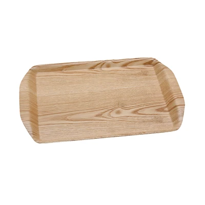 Gambar Cooking Color Shota Nampan Saji Kayu Anti Slip 36x25 cm - Cokelat Natural