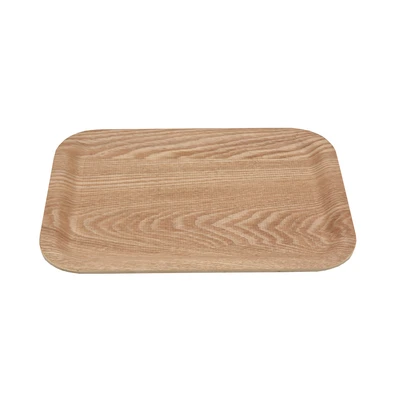 Gambar Cooking Color Shoji Nampan Saji Kayu Anti Slip 32x24 cm - Cokelat Natural