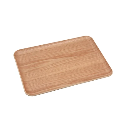 Gambar Cooking Color Sora Nampan Saji Kayu Anti Slip 33.5x23.5 cm - Cokelat Natural