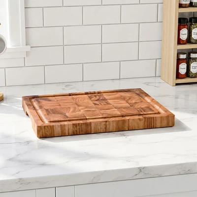 Gambar Cooking Color Reiji Talenan Kayu Rectangle 32x24x3 cm - Cokelat