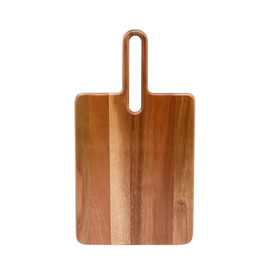 Gambar Cooking Color Ryota Talenan Kayu Dengan Handle Rectangle 40x22x1.5 cm - Cokelat