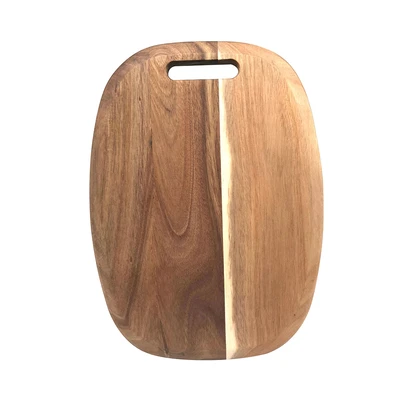 Gambar Cooking Color Ryota Talenan Kayu Rectangle 36x6.5x1.8 cm - Cokelat
