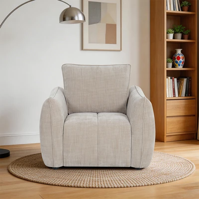 Gambar Informa Eloise Sofa Fabric 1 Seater - Krem Beige