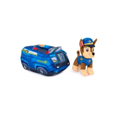 Gambar Paw Patrol Boneka Plush Vehicle Chase - Biru/Cokelat