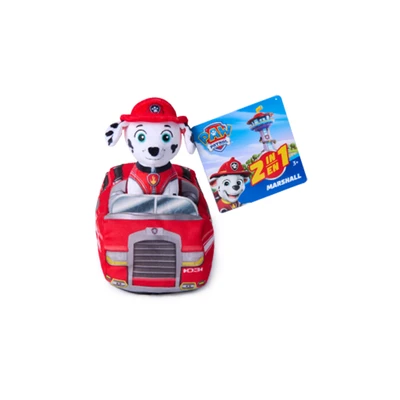 Gambar Paw Patrol Set Minifigure Vehicle Plush Marshall 2 In 1 - Merah
