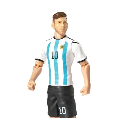 Gambar Top Gear Banbo Sockers Action Figure Lionel Messi Argentina 20 cm - Putih/Biru