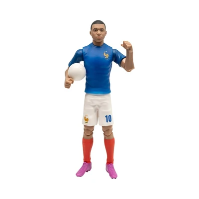 Gambar Top Gear Banbo Sockers Action Figure Kylian Mbappe France 20 cm - Biru/Putih
