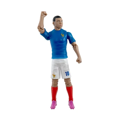 Gambar Top Gear Banbo Sockers Action Figure Kylian Mbappe France 20 cm - Biru/Putih