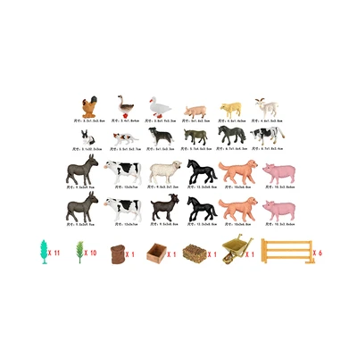 Gambar Kiddy Star Minifigure Farm Animal World Set 55 pcs - Mix