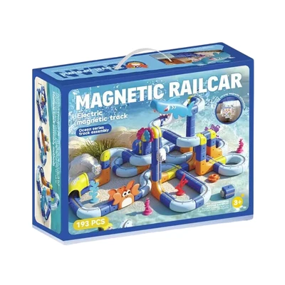 Gambar Kiddy Star Magnetic Railcar Electric Track Ocean Series Set 193 pcs - Mix