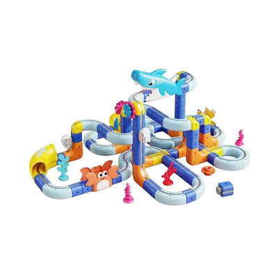 Gambar Kiddy Star Magnetic Railcar Electric Track Ocean Series Set 193 pcs - Mix