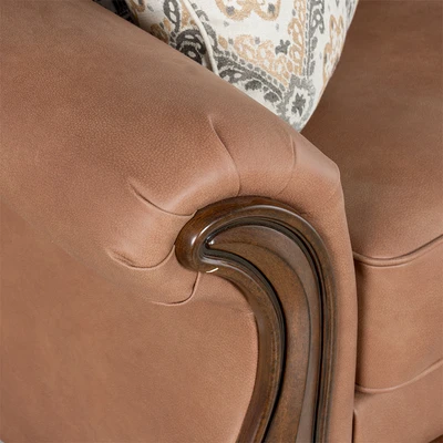 Gambar Ashley Miltonwood-2 Sofa Kulit 2 Seater - Cokelat