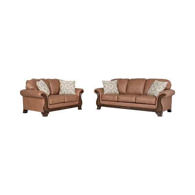 Gambar Ashley Miltonwood-2 Sofa Kulit 2 Seater - Cokelat