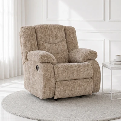 Gambar Ashley Tulen-10 Sofa Recliner Fabric 1 Seater - Cokelat