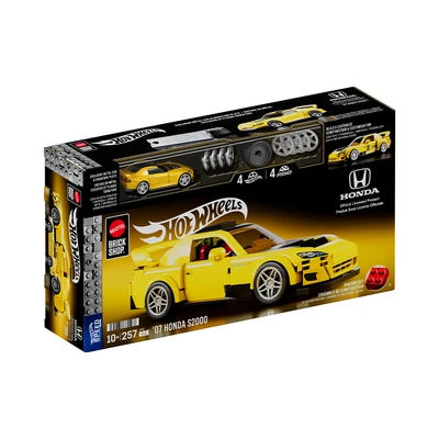 Gambar Mattel Brick Shop Hot Wheels 07 Honda S2000 Set 257 Pcs - Kuning