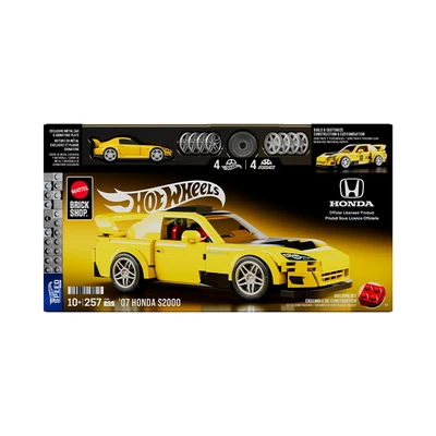 Gambar Mattel Brick Shop Hot Wheels 07 Honda S2000 Set 257 Pcs - Kuning