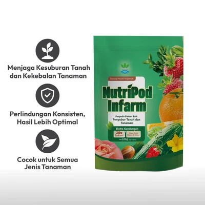 Gambar Infarm Nutripod Penyubur Tanah & Tanaman 100 gr
