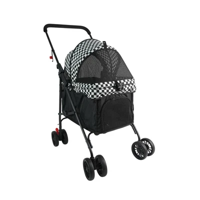 Gambar Pet Kingdom Stroller Hewan Checkerboard - Hitam