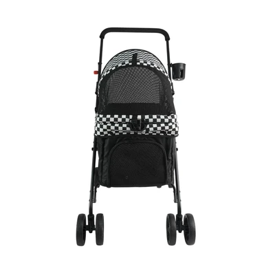 Gambar Pet Kingdom Stroller Hewan Checkerboard - Hitam