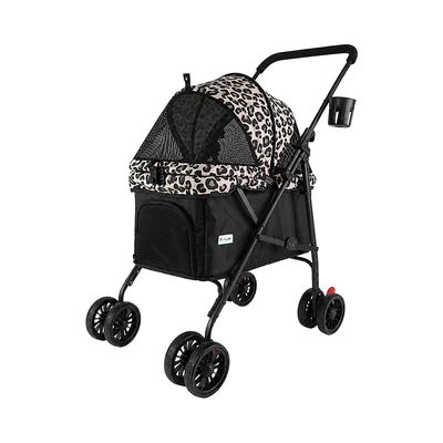 Gambar Pet Kingdom Stroller Hewan Leopard - Hitam