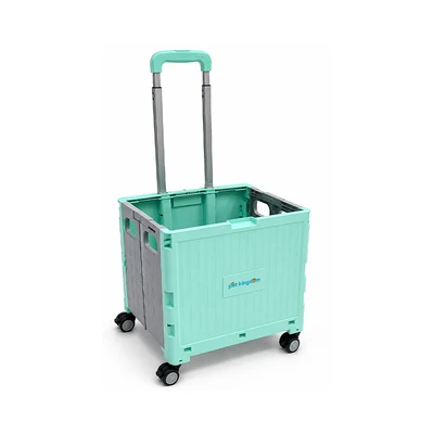 Gambar Pet Kingdom Troli Hewan Lipat - Hijau Mint/Abu-Abu