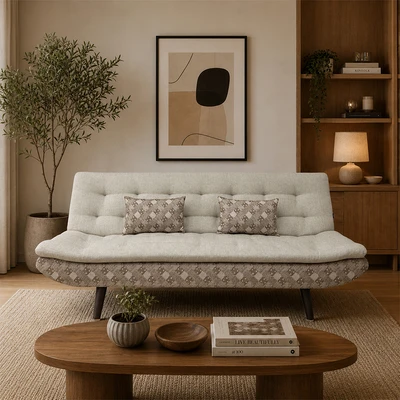 Gambar Informa Kartini Sofa Bed Fabric Batik - Krem