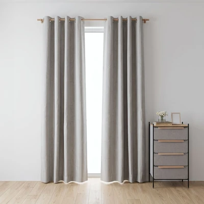 Gambar Informa Xena Gorden Blackout Polyester 140x250 cm Set 2 pcs - Abu-Abu Muda