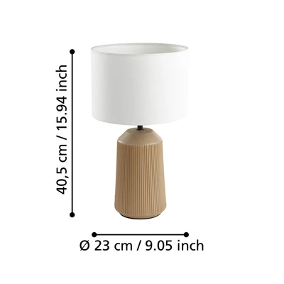 Gambar Eglo Capalbio Lampu Meja E27 - Krem Sandy