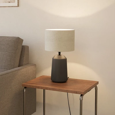 Gambar Eglo Capalbio Lampu Meja E27 - Abu-Abu