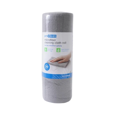 Gambar Proclean Kain Lap Microfiber 1 Roll - Abu-Abu