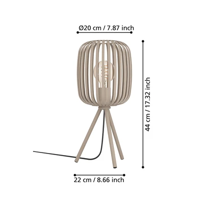 Gambar Eglo Romazzina Lampu Meja E27 - Cokelat Sandy