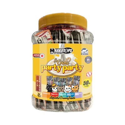 Gambar Markotops La Creme Camilan Kucing Basah All Life Stages Mix 15 gr 50 pcs