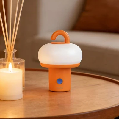 Gambar Eglare Lampu Tidur LED Rechargeable 1 Watt Loopy - Oranye/Putih