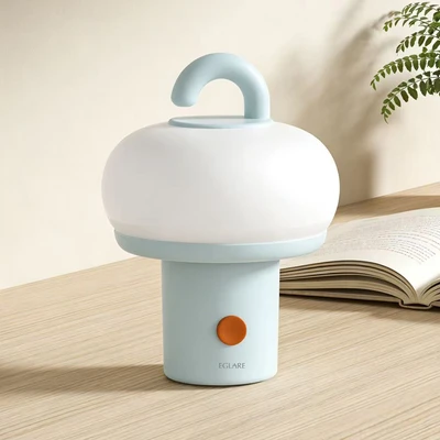 Gambar Eglare Lampu Tidur LED Rechargeable 1 Watt Loopy - Biru Muda/Putih