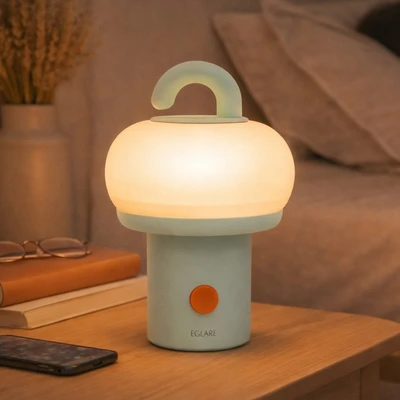 Gambar Eglare Lampu Tidur LED Rechargeable 1 Watt Loopy - Biru Muda/Putih