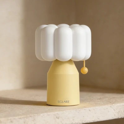 Gambar Eglare Lampu Tidur LED Rechargeable 1 Watt Puffy - Kuning/Putih