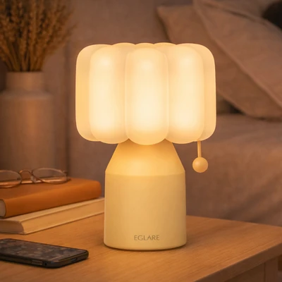 Gambar Eglare Lampu Tidur LED Rechargeable 1 Watt Puffy - Kuning/Putih