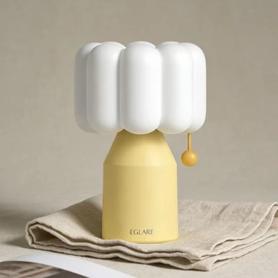 Gambar Eglare Lampu Tidur LED Rechargeable 1 Watt Puffy - Kuning/Putih