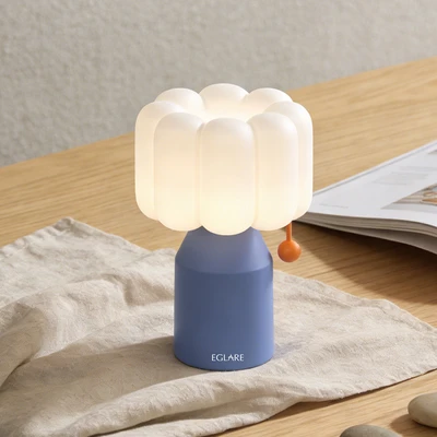 Gambar Eglare Lampu Tidur LED Rechargeable 1 Watt Puffy - Biru Tua