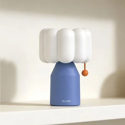 Gambar Eglare Lampu Tidur LED Rechargeable 1 Watt Puffy - Biru Tua