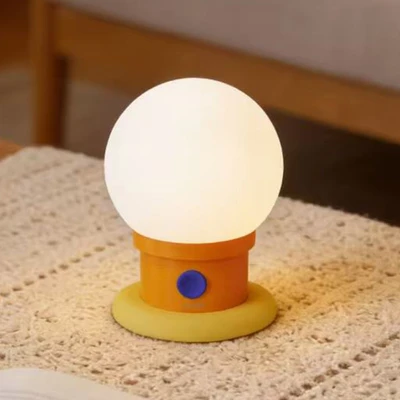 Gambar Eglare Lampu Tidur LED Rechargeable 1 Watt Globe - Oranye/Putih