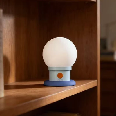Gambar Eglare Lampu Tidur LED Rechargeable 1 Watt Globe - Biru Muda/Putih