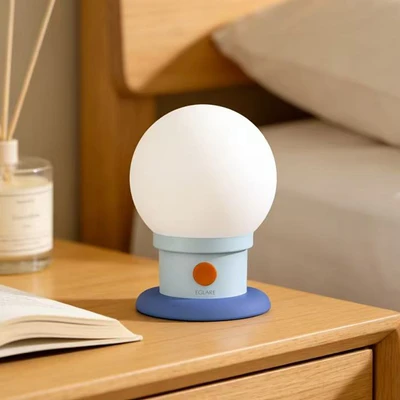 Gambar Eglare Lampu Tidur LED Rechargeable 1 Watt Globe - Biru Muda/Putih