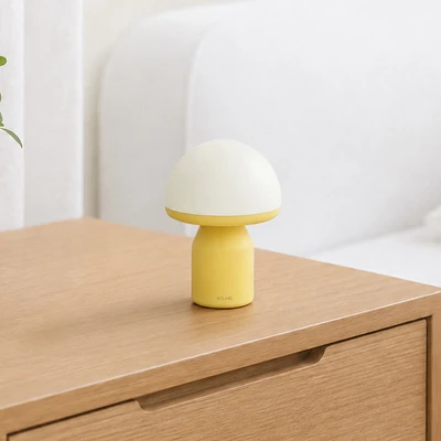 Gambar Eglare Lampu Tidur LED Rechargeable 1 Watt Mushie - Kuning/Putih