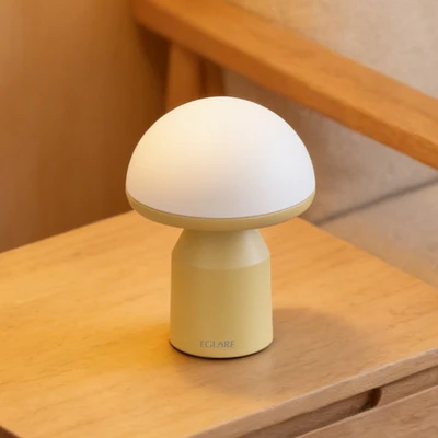 Gambar Eglare Lampu Tidur LED Rechargeable 1 Watt Mushie - Kuning/Putih