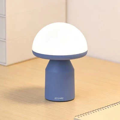 Gambar Eglare Lampu Tidur LED Rechargeable 1 Watt Mushie - Biru/Putih